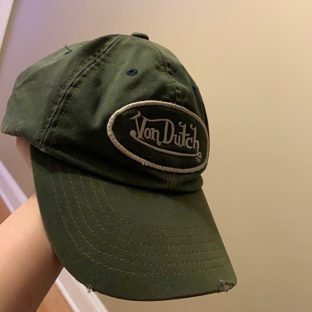 Authentic distressed Von Dutch dad hat
